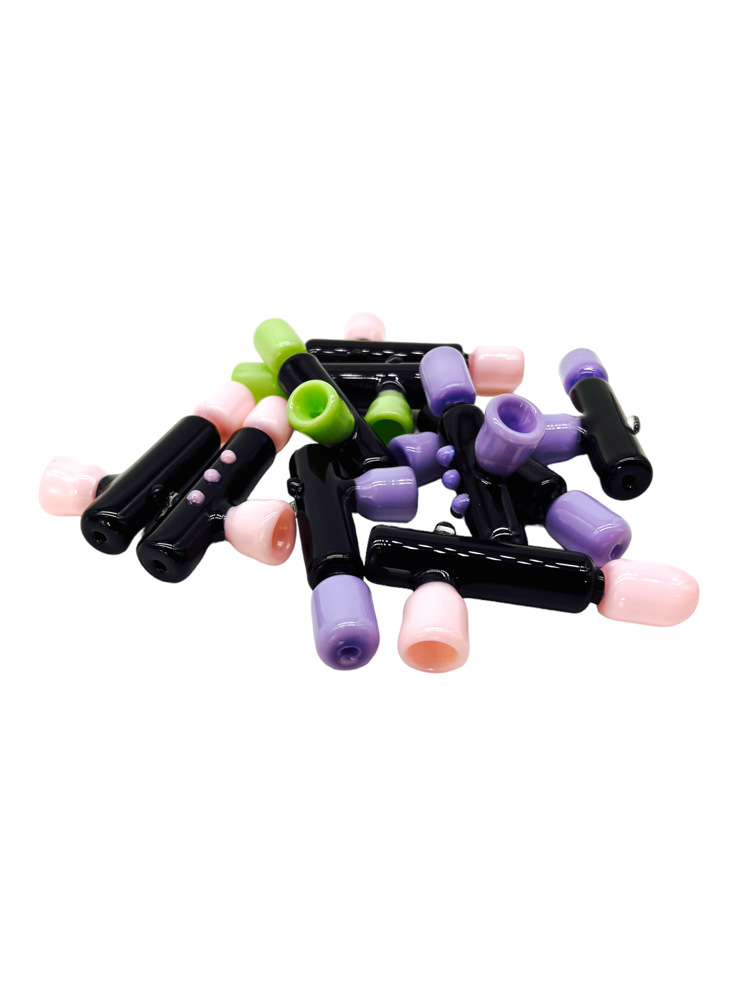 MILKY COLOR PIPE CHILLUM 4" - 10CT BAG