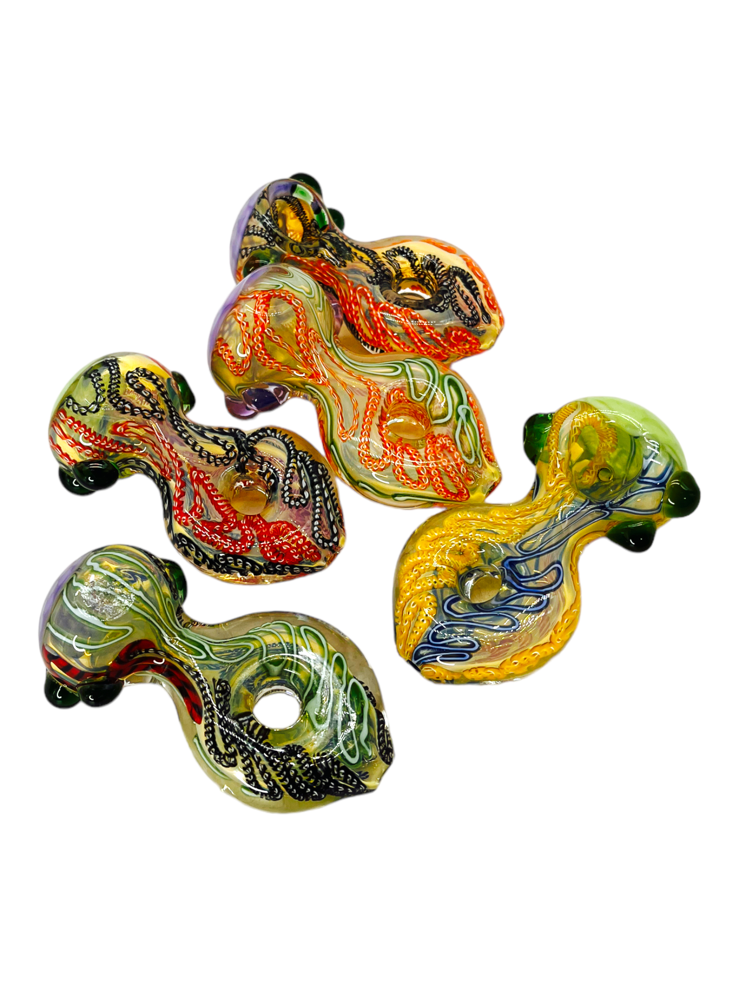 SNAKEY FUMED DONUT BODY HANDPIPE 4" - 5CT BAG