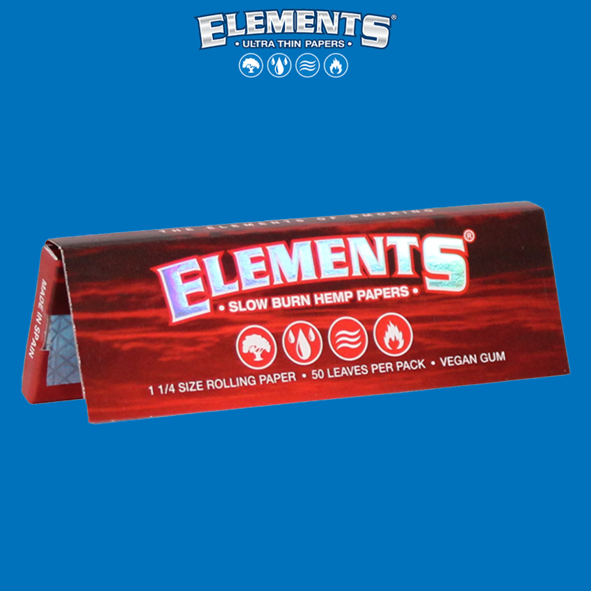 ELEMENTS SLOW BURN AND MAGNETIC CLOSURE 1 ¼ HEMP PAPERS - 50ct/25pk