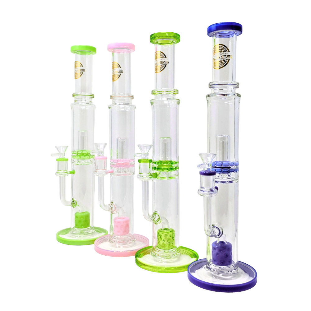 ON POINT GLASS - 16.5" FAB SQUARE & UFO PERC WATER PIPE