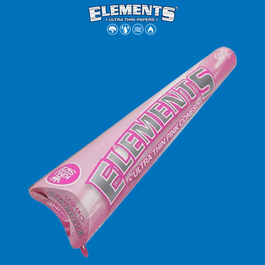 ELEMENTS 1 1/4 SIZE PINK PRE-ROLLED CONES - 6PK - 32CT DIPSLAY