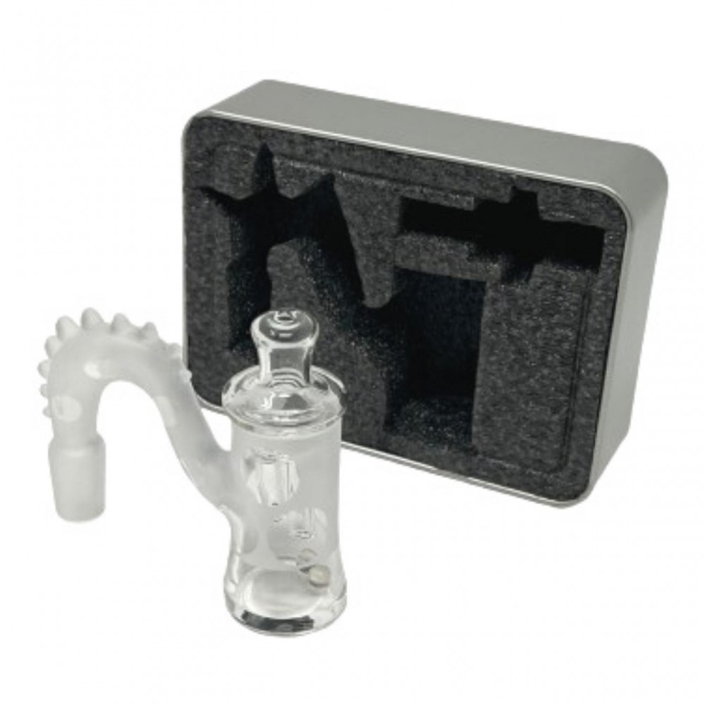 EXTENDED ARM BANGER WITH SWIRL CARB CAP & MARBLES