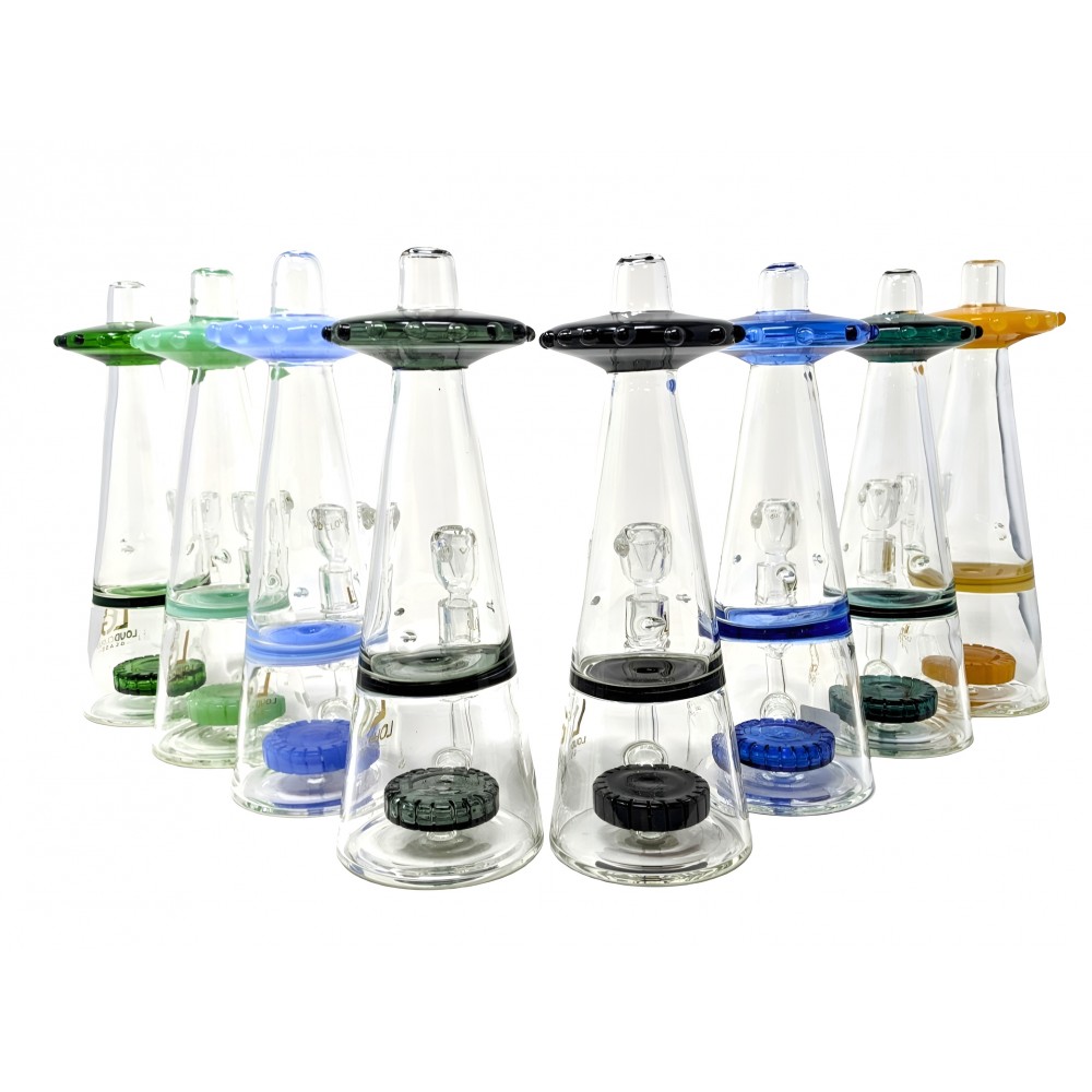 LOUD CLOUD - 10" ALIEN SPACESHIP VORTEX W/ MATRIX PERC WATER PIPE