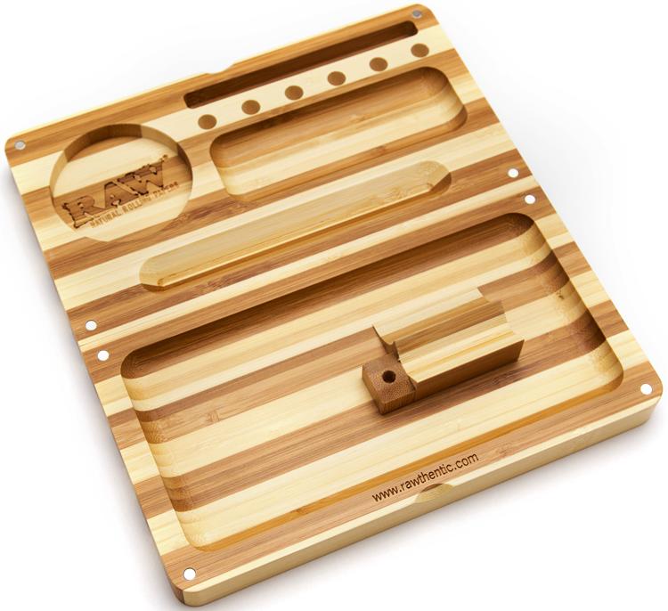 RAW STRIPED BAMBOO BACKFLIP MAGNETIC ROLLING TRAY (RAW-TRAY23) 