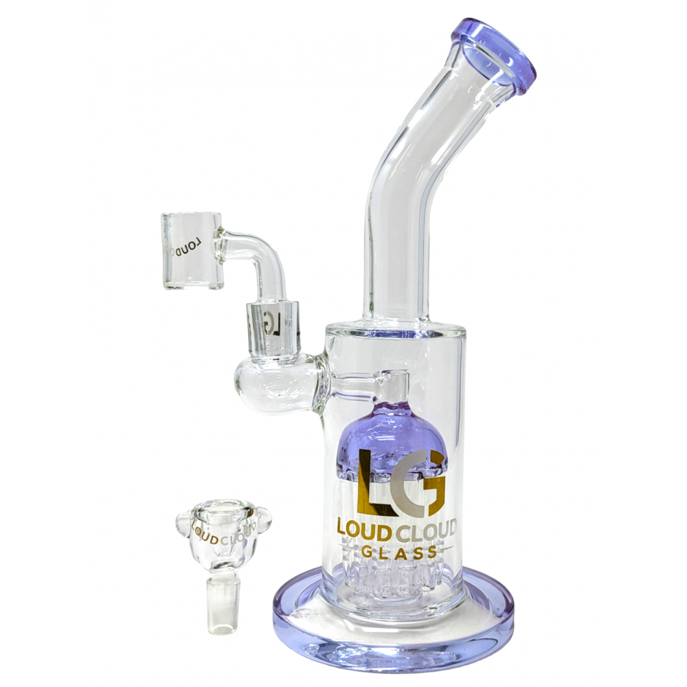 LOUD CLOUD - 10" BENT NECK TREE PERC WATER PIPE