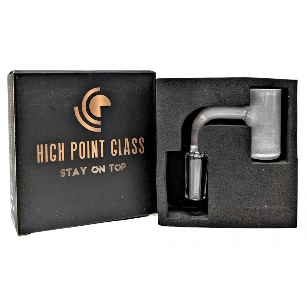 HIGH POINT GLASS DIA 20MM - MILKY QUARTZ BANGER -14MM MALE JOINT