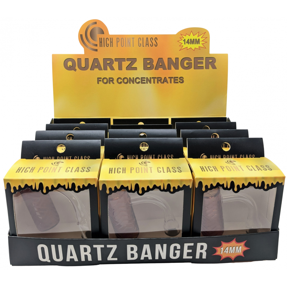 ELECTRO PLATED 14MM QUARTZ BANGERS - 12CT DISPLAY [FSD-0001]