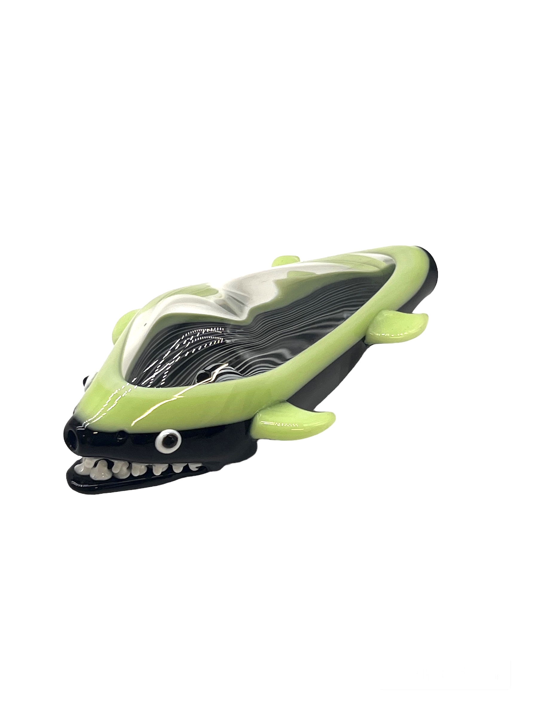 SEE THROUGH SHARK MIX DESIGN HANDPIPE 5"