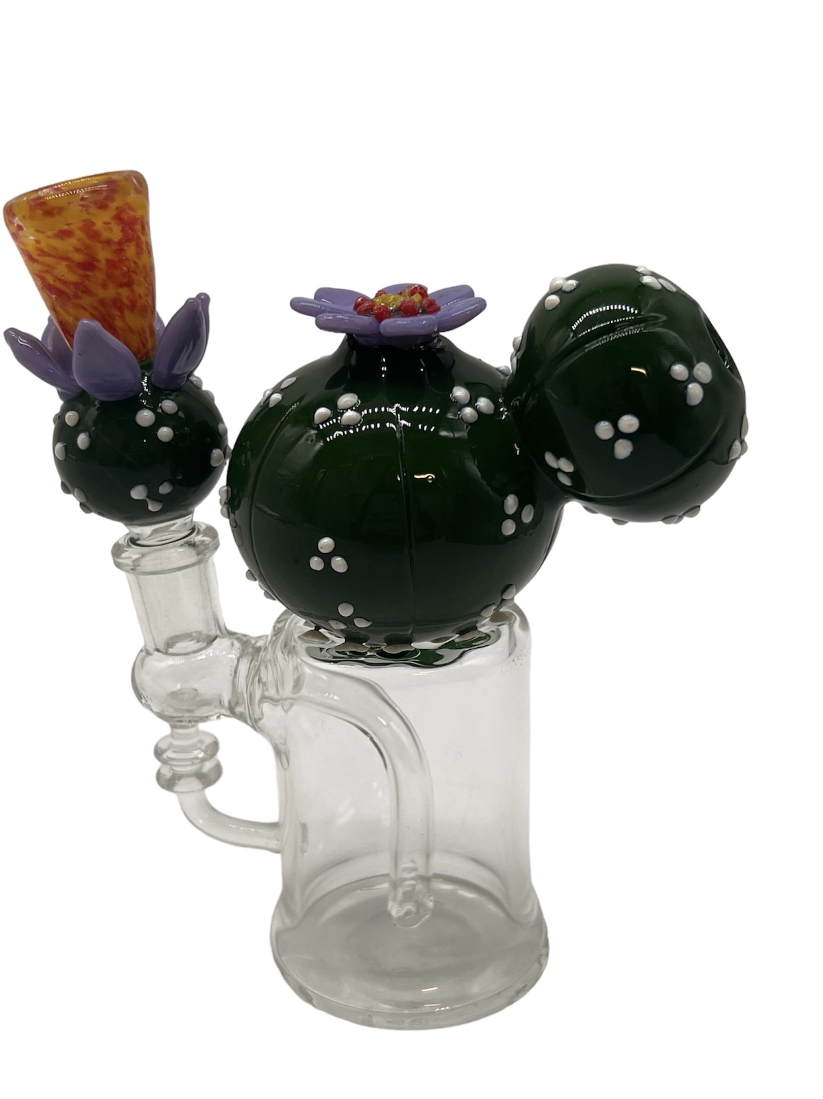 CACTUS CLEAR BASE BUBBLER 6"