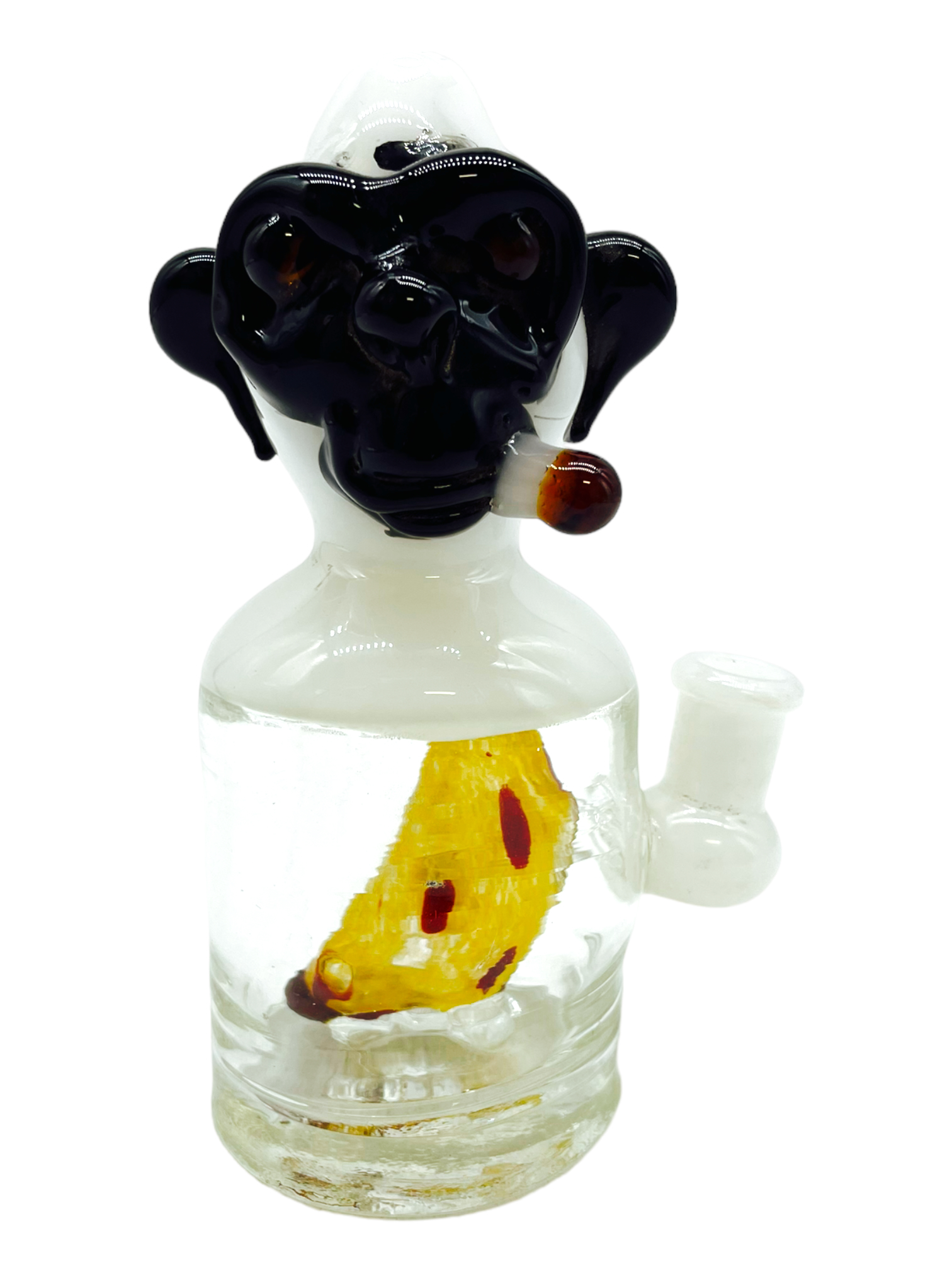 SMOKING GORILLA WITH BANANA PERC GLASS RIG 6"