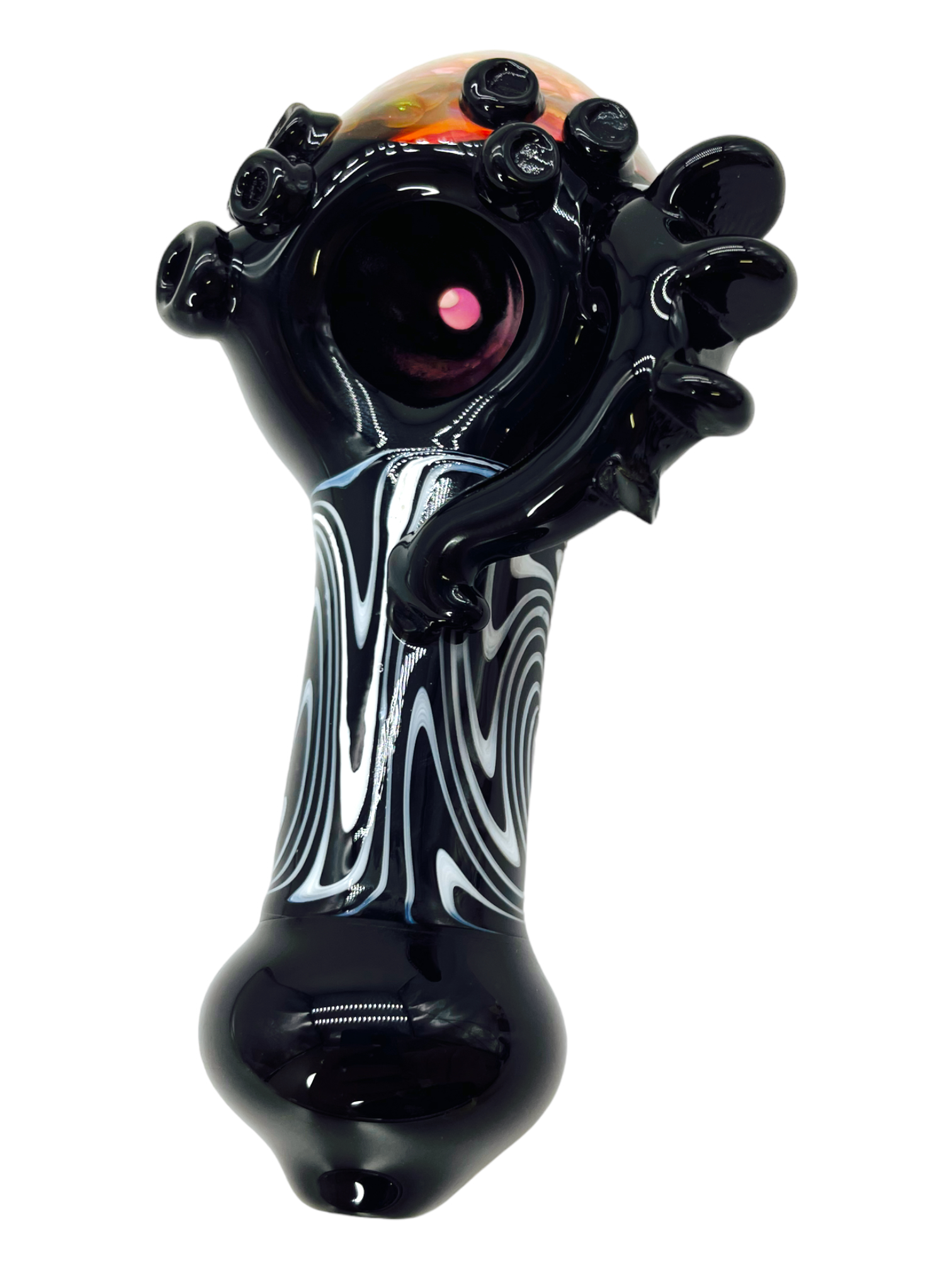 BLACK HONEYCOMB ARTWORK HANDPIPE 5"