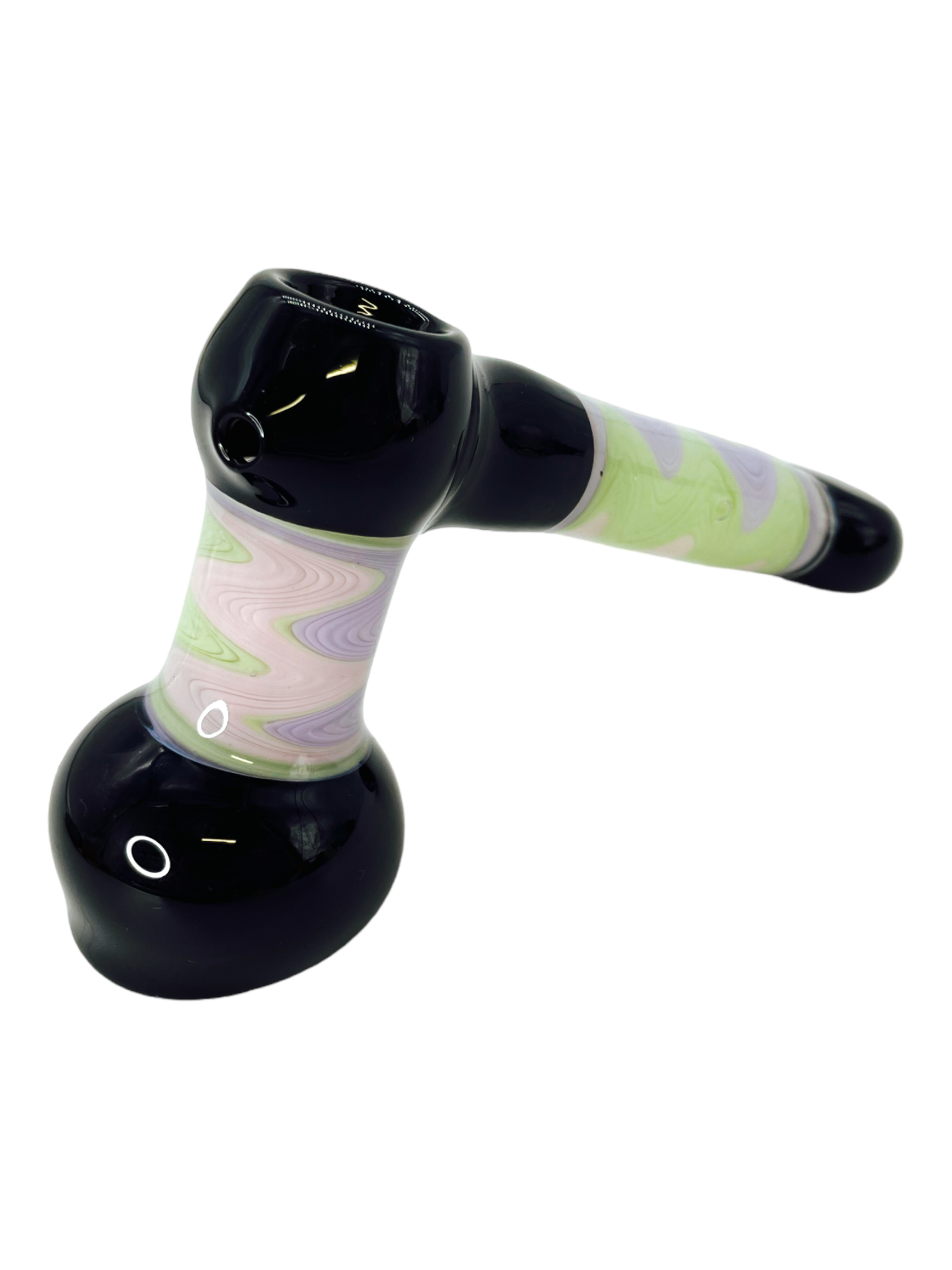 BLACK SWIRL SLIME COLOR SHERLOCK HANDPIPE 6"