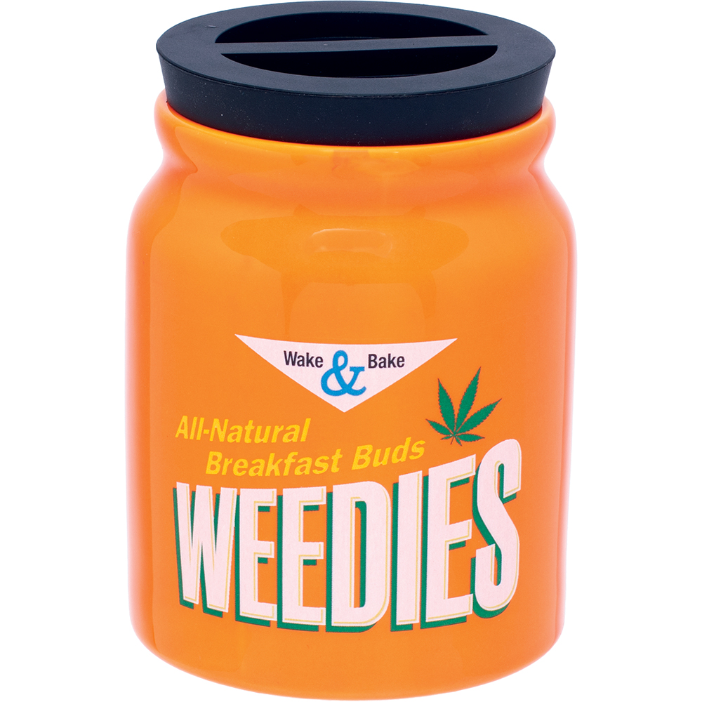 FUJIMA 3.75IN LARGE CERAMIC STASH JAR - WEEDIES