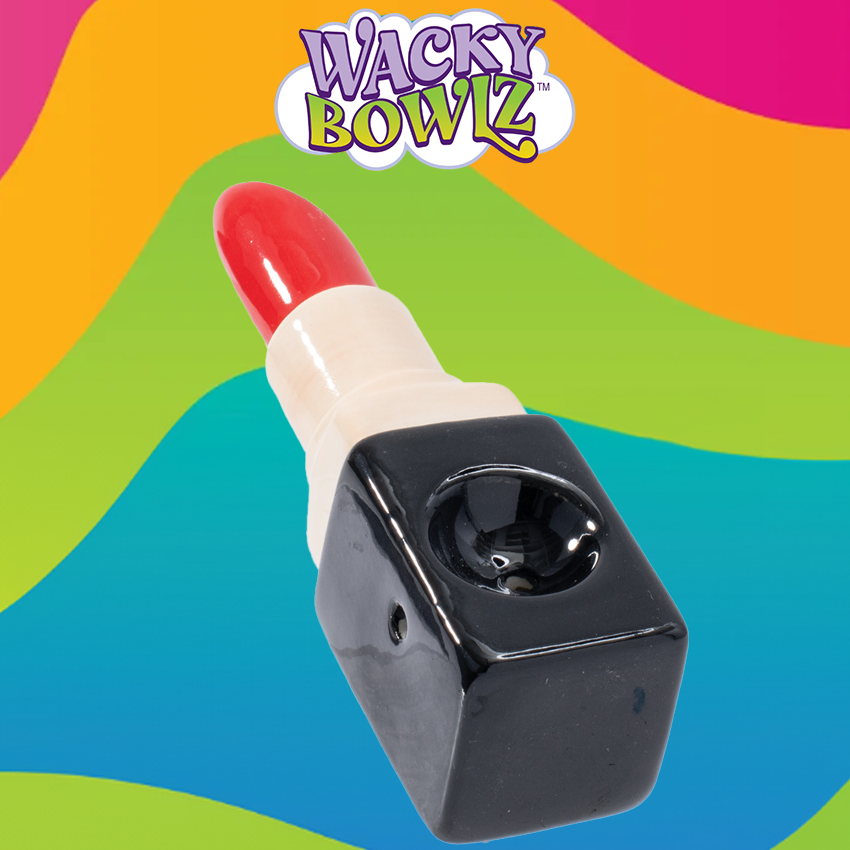 3.5IN LIP STICK CERAMIC PIPE - WACKY BOWLZ