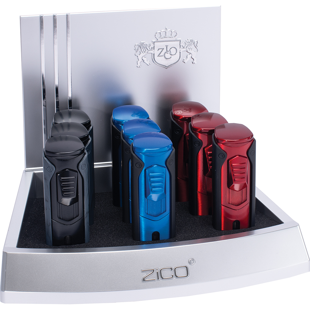 ZICO QUAD TORCH FLAME LIGHTER-9CT