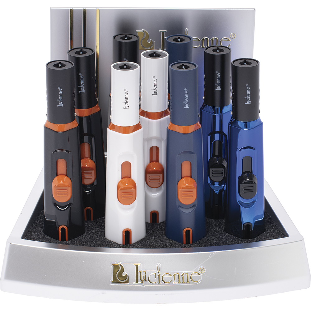 LUCIENNE SINGLE TORCH FLAME LIGHTER - 9CT