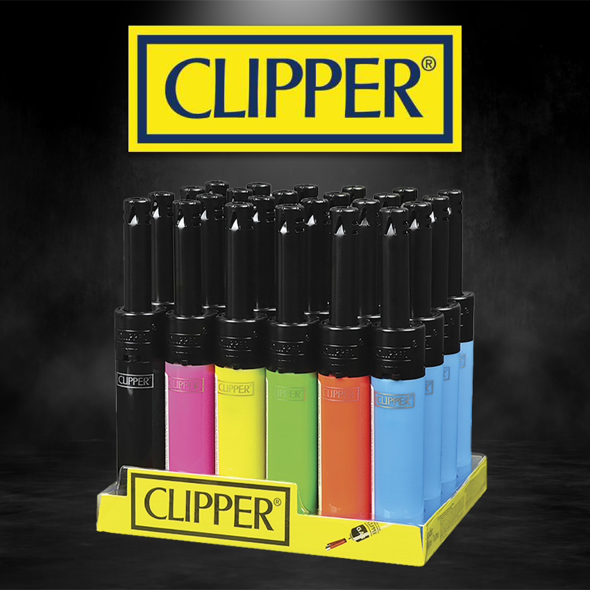 24CT. CLIPPER ELEC. MINI TUBE PASTEL REFI. LIGHTER