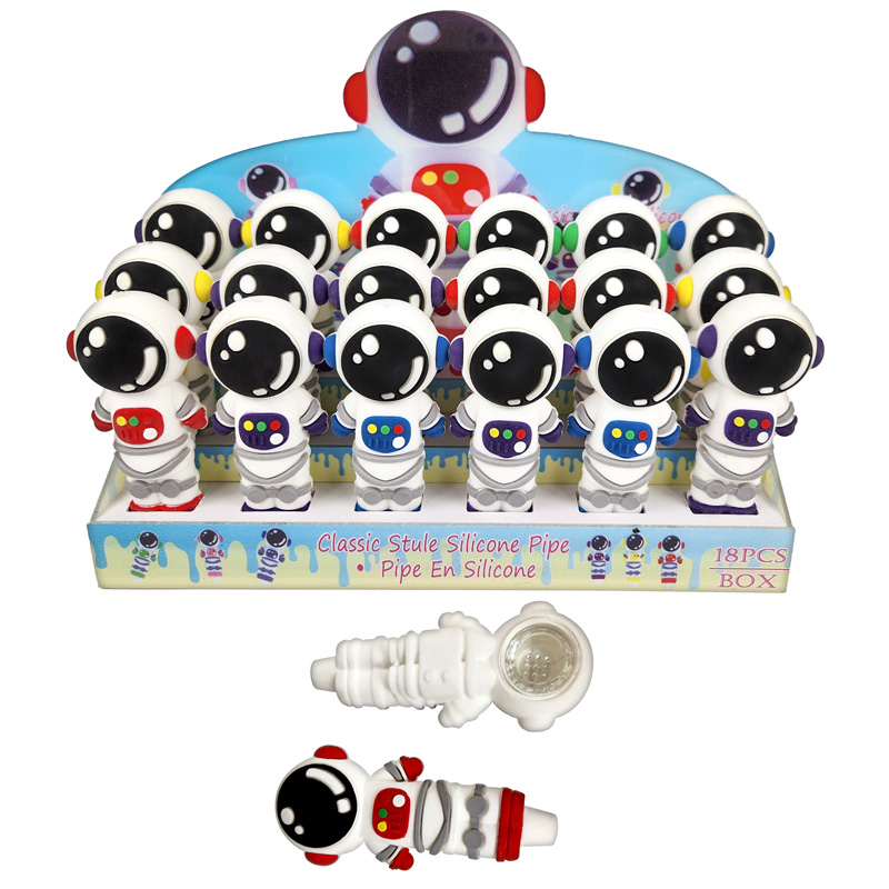 SILICONE GLASS PIPE - 18CT DISPLAY - SET #5