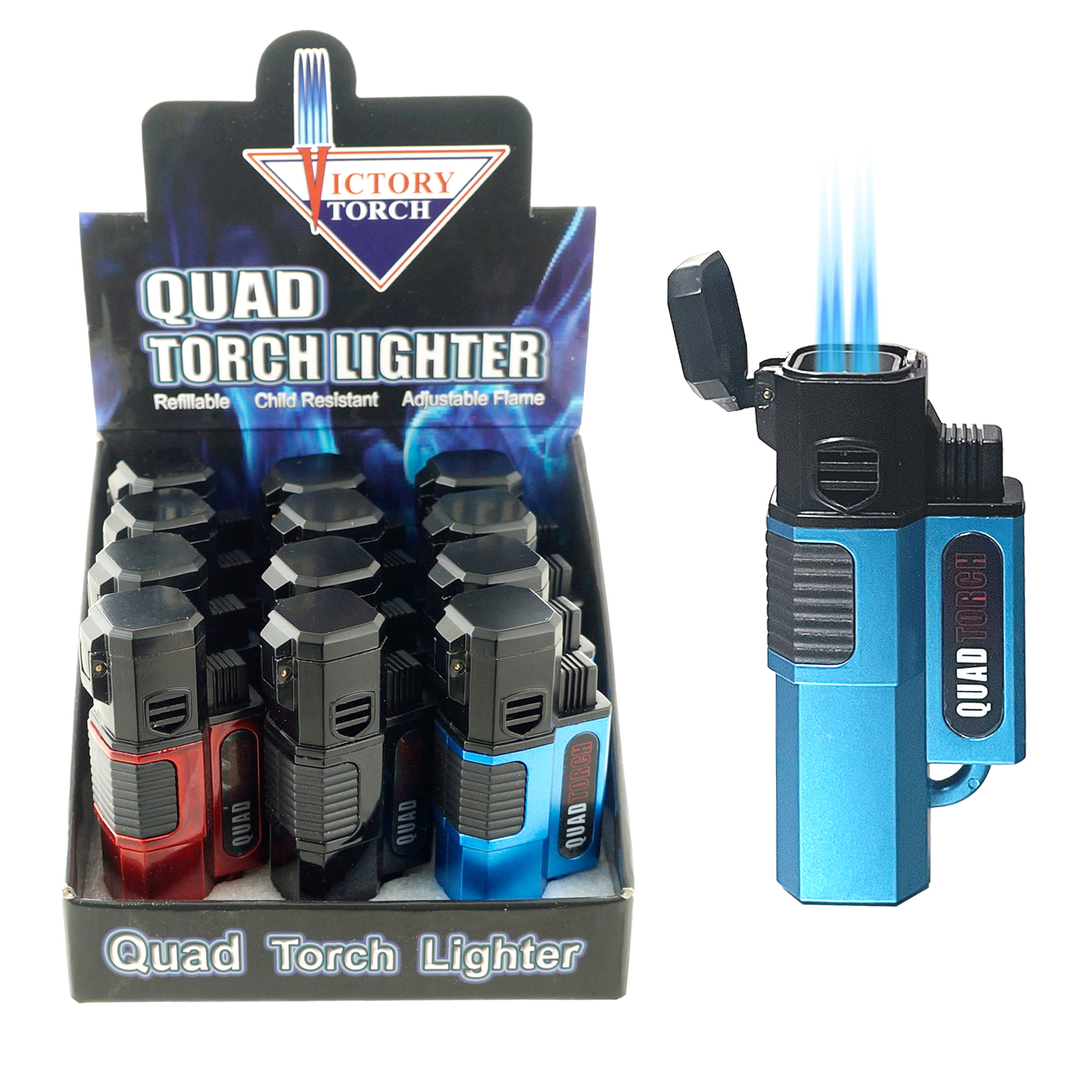 VICTORY QUAD TORCH DISPLAY - 12CT