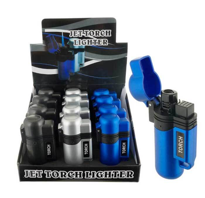 VICTORY JET TORCH METALLIC DISPLAY - 12CT