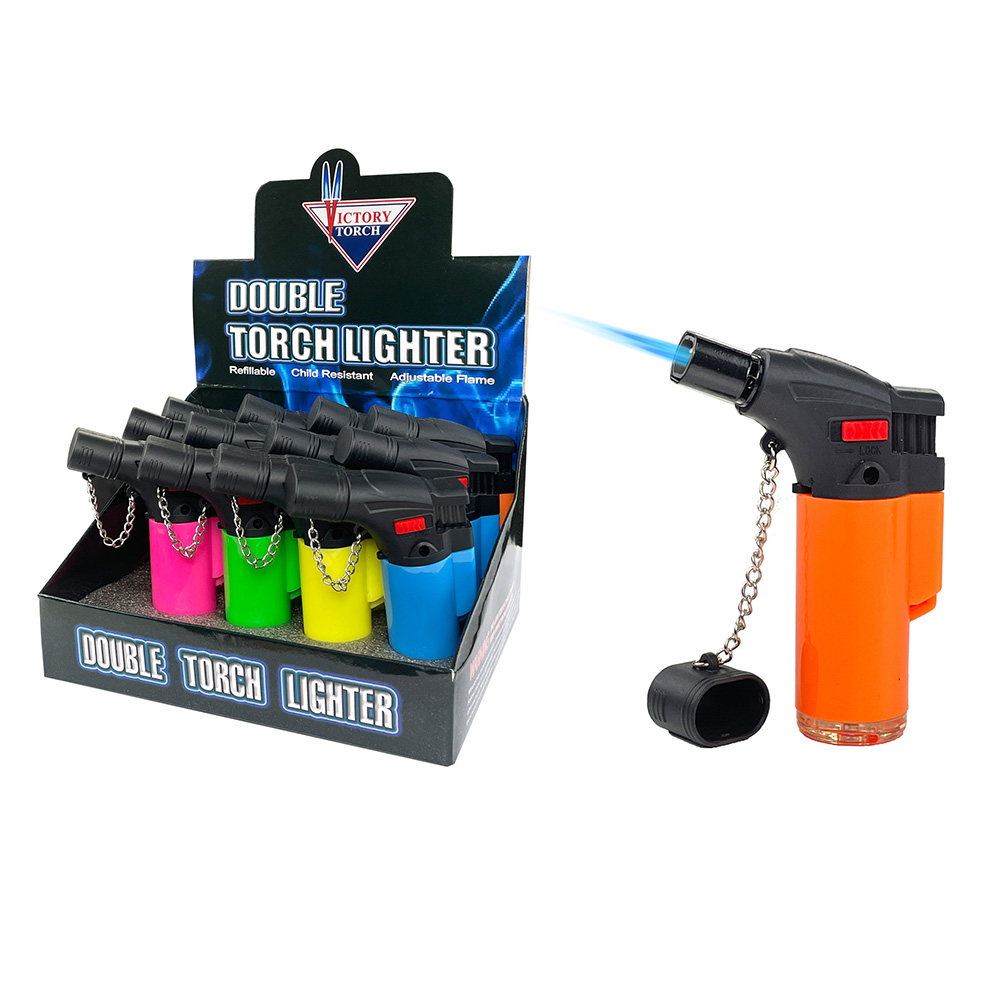 VICTORY DOUBLE SIDE TORCH NEON/RUBBER FINISH - 12CT