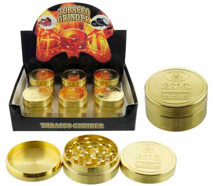 3 PARTS 40MM GOLD COIN GRINDER DISPLAY - 12CT