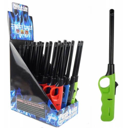 PUSH-N-LITE MULTI PURPOSE LIGHTER - 24CT