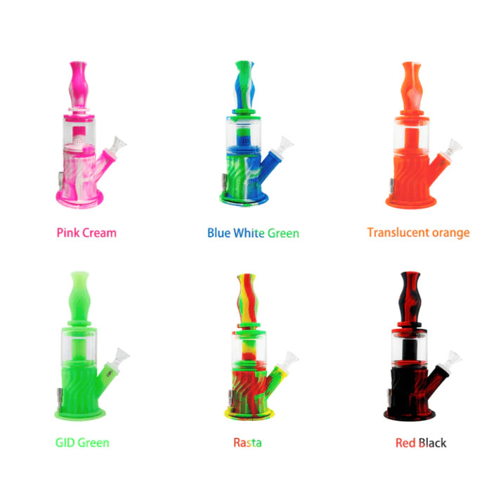 WAXMAID 4 IN 1 DOUBLE PERCOLATOR WATER PIPE ASSORTED COLOR