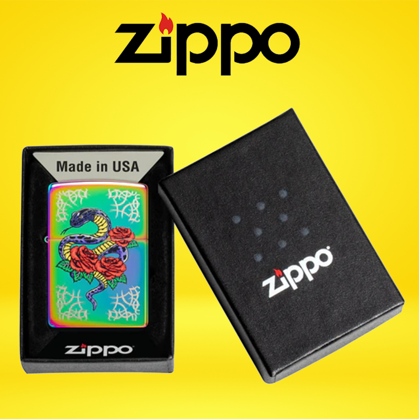ZIPPO - ROSE SNAKE DESIGN LIGHTER - 1CT