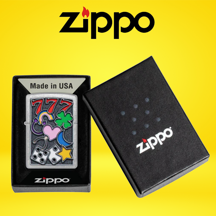 ZIPPO - ALL LUCK DESIGN LIGHTER - 1CT