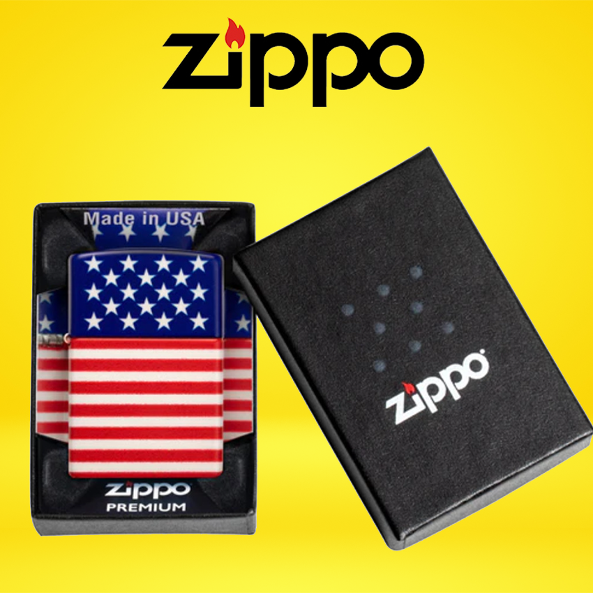 ZIPPO - STARS AND STRIPES FLAG DESIGN LIGHTER - 1CT