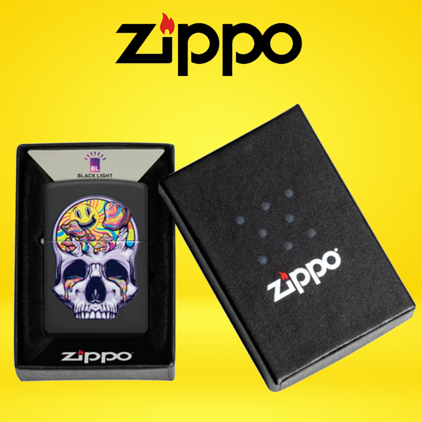 ZIPPO - SKULL MOON DESIGN LIGHTER - 1CT