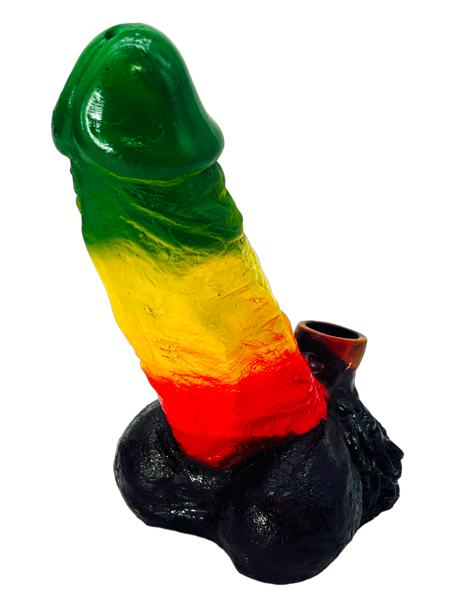HAND CRAFTED MR AVERAGE PENIS HANDPIPE 7" - RASTA