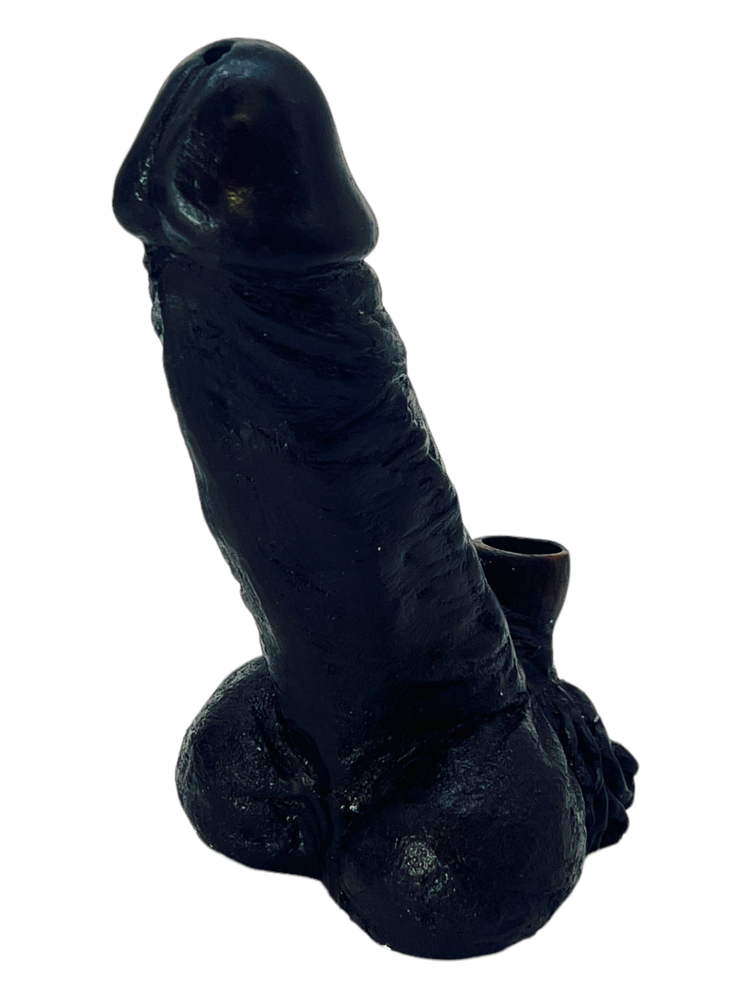 HAND CRAFTED MR AVERAGE PENIS HANDPIPE 7" - BLACK