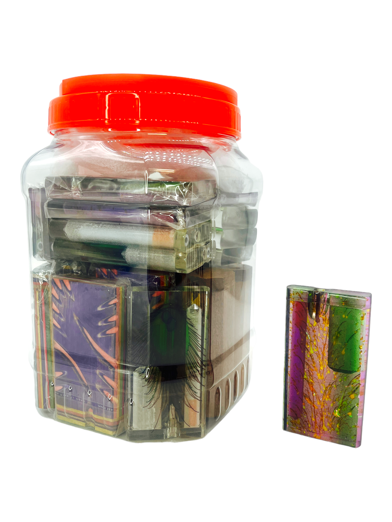 LARGE PRESSED WOOD AND RESIN DUGOUT - 25CT JAR