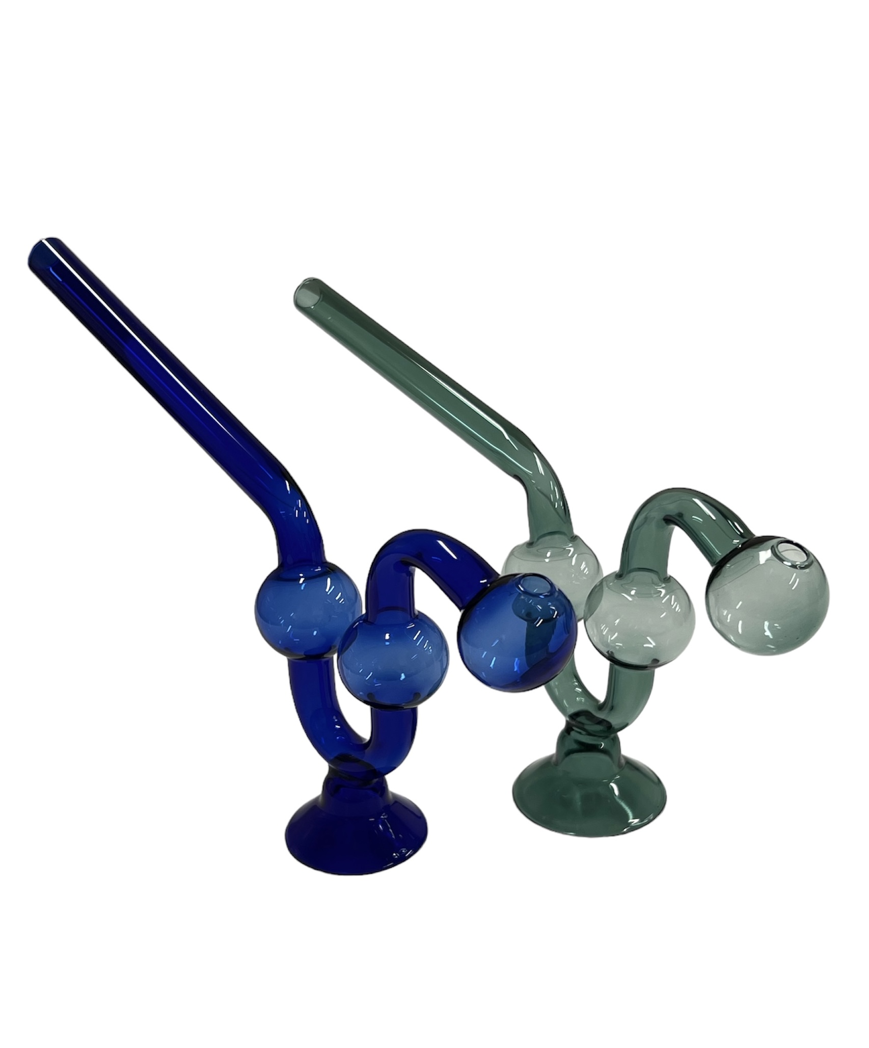 BUBBLE CHAMBER COLORFUL OIL BURNER PIPE WITH STAND 6" - 10CT