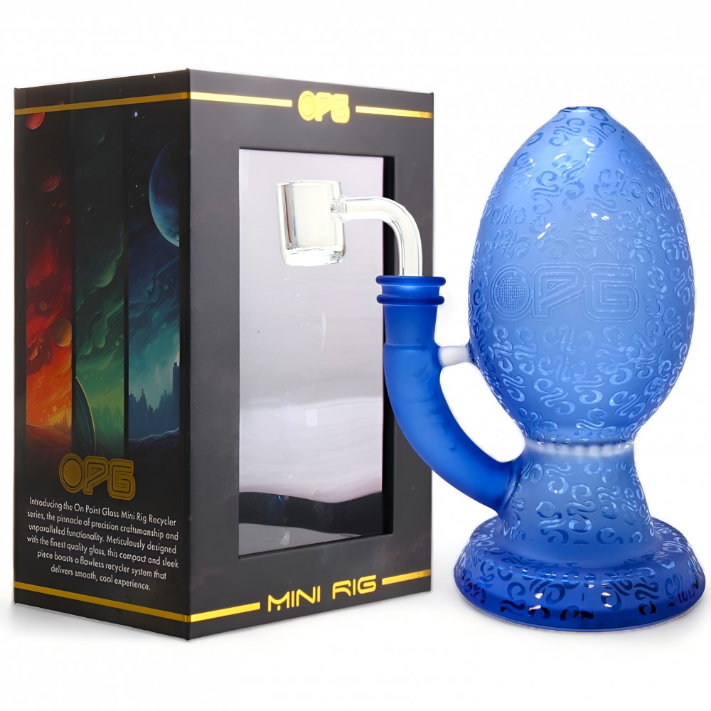 ON POINT GLASS - 6" CUSTOMCRAFT OVALICIOUS SHAPE DISK PERC RIG W/QUARTZ BANGER