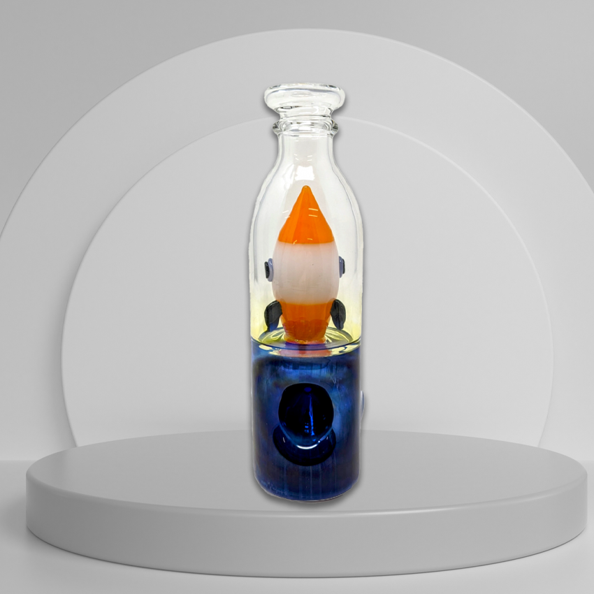 2 IN 1 "BOTTLE ROCKET BLITZ" HAND PIPE/WATERPIPE 6.5"