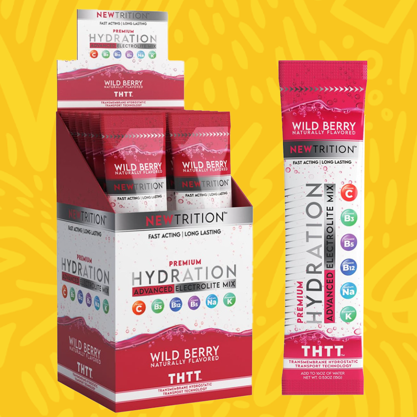 NEWTRITION MIXED FLAVOR HYDRATION POWDER - 12CT DISPLAY