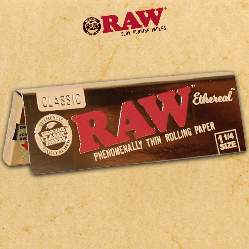 RAW CLASSIC ETHEREAL 1 1/4 ROLLING PAPERS - 24CT DISPLAY