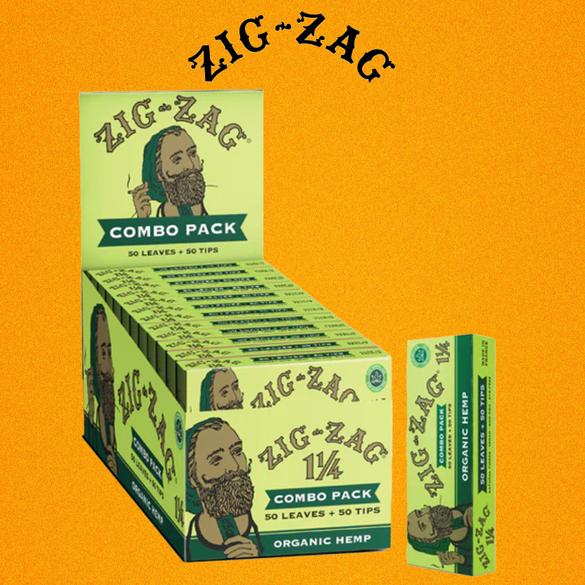 ZIG-ZAG COMBO PACK 1 1/4 ORGANIC HEMP - 24CT DISPLAY