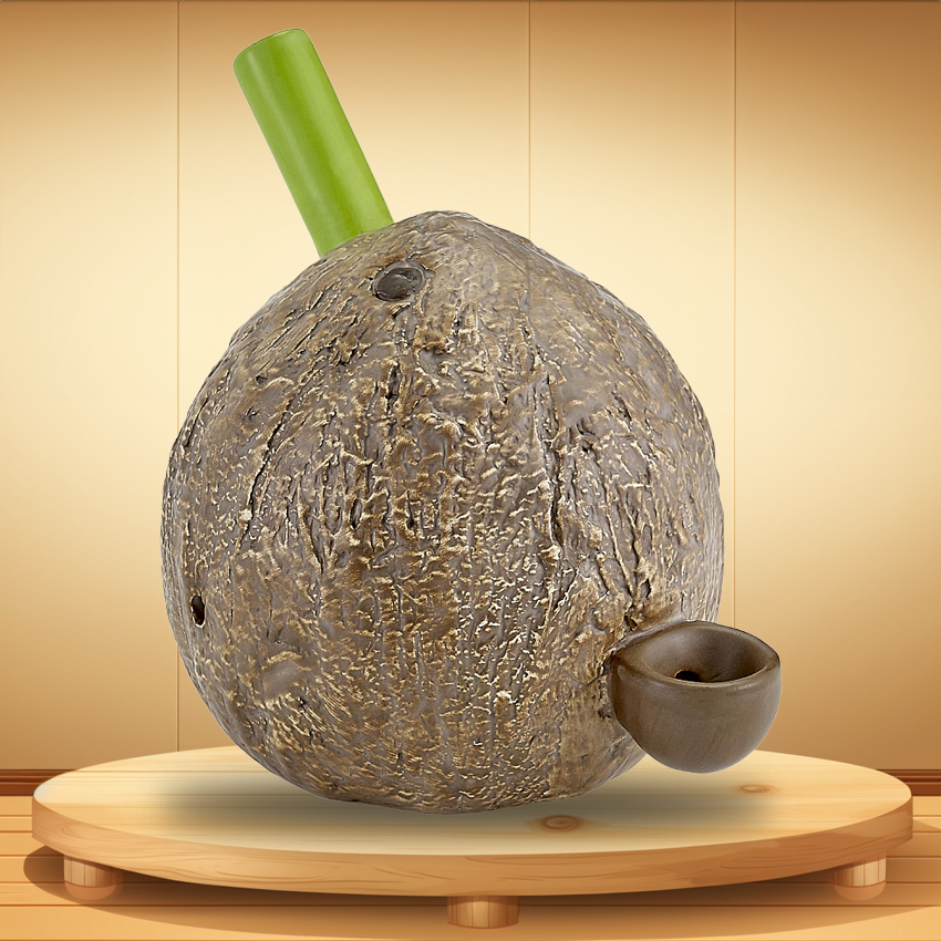 CERAMIC COCONUT PIPE - 1CT