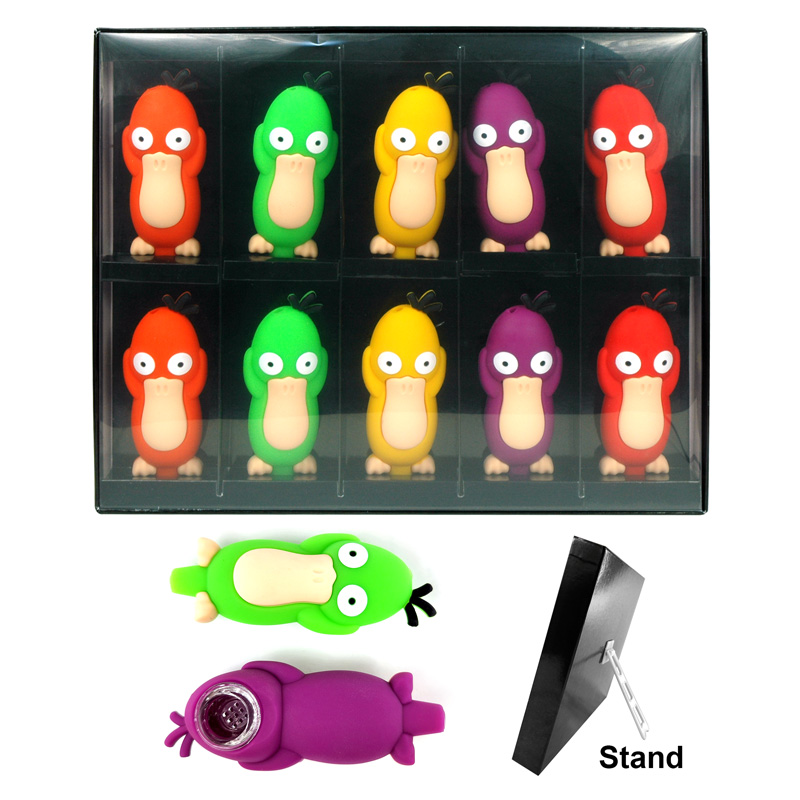 PREMIUM SILICONE HANDPIPES (CB08) - 10CT DISPLAY