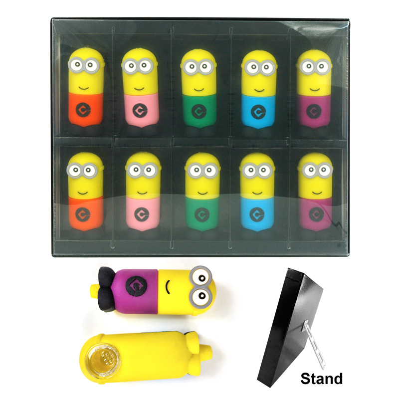 PREMIUM SILICONE HANDPIPES (CB04) - 10CT DISPLAY