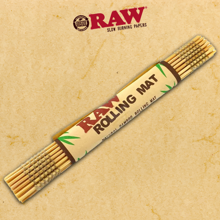RAW NATURAL BAMBOO ROLLING MATS - 24CT