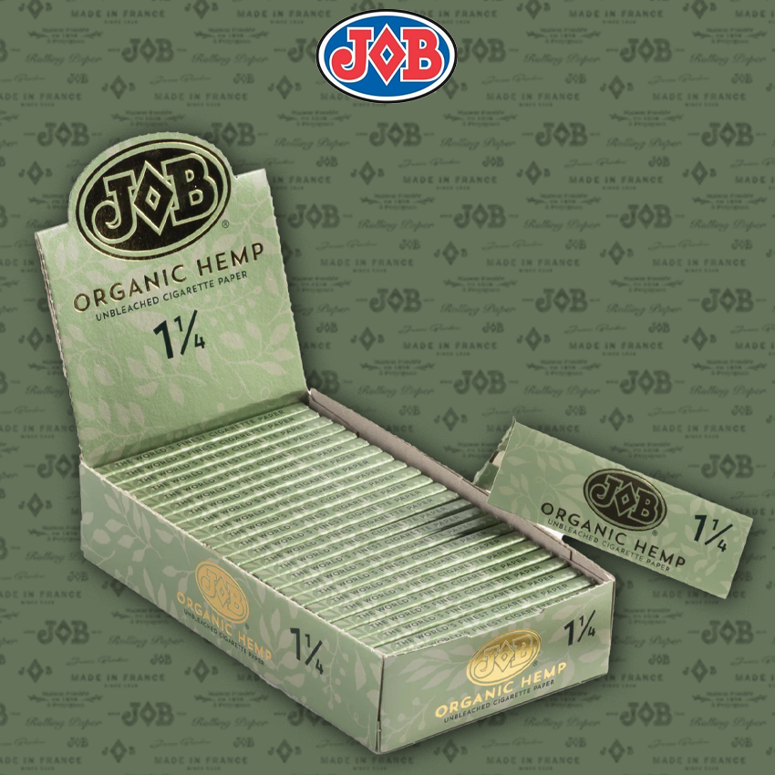 JOB ORGANIC HEMP 1 1/4 ROLLING PAPER - 24CT DISPLAY
