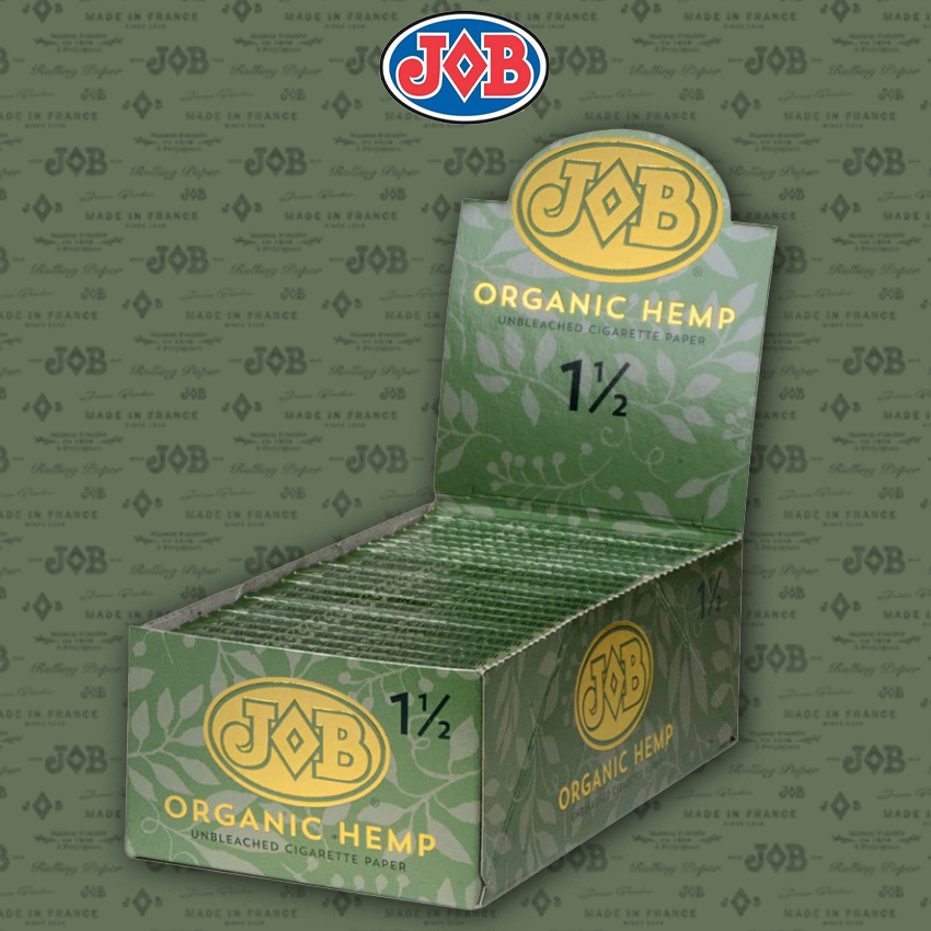 JOB ORGANIC HEMP 1 1/2 ROLLING PAPER - 24CT DISPLAY