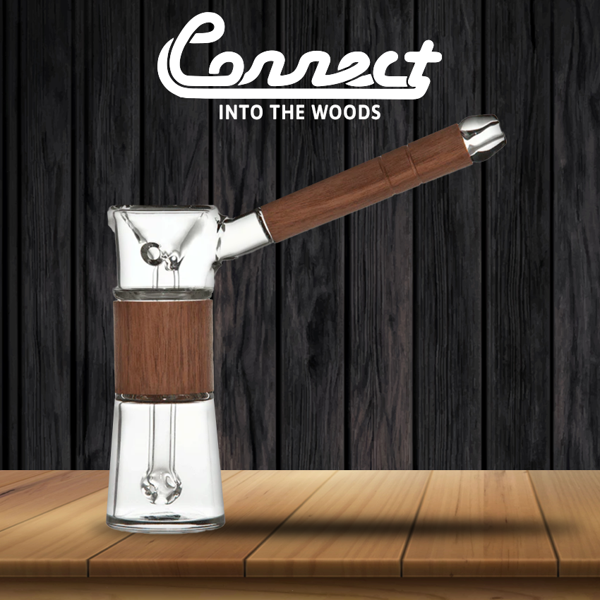 CONNECT WOOD AND GLASS BUBBLER - 1CT