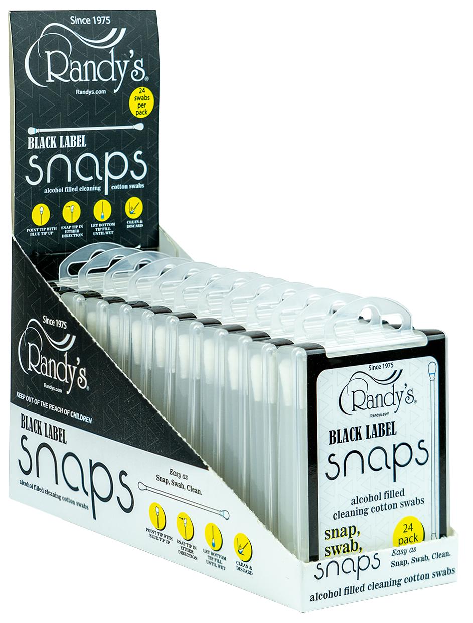  RANDY'S SNAPS ALCOHOL FILLED COTTON SWABS - 12CT DISPLAY 