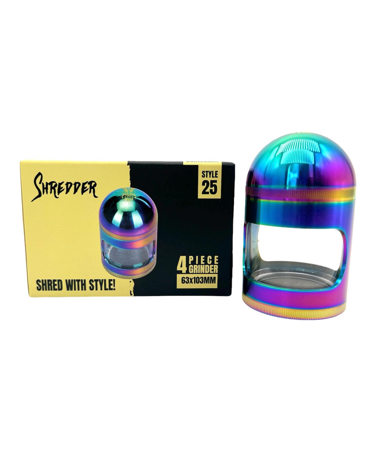 SHREDDER 4 PIECE GRINDER 63MM (STYLE 25) - MIXED COLOR
